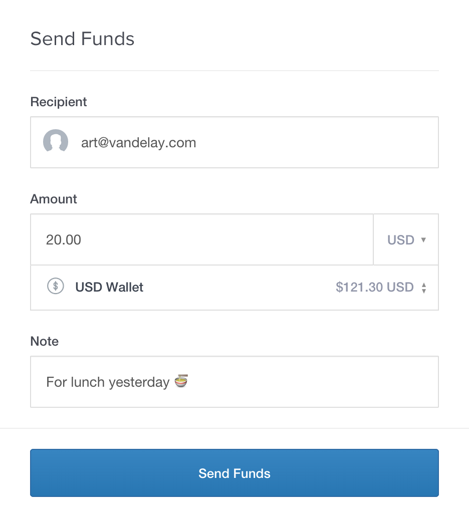 coinbase instant send